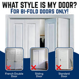 (2- Pack) - Safety Innovations Bi-fold Door Lock - Closet Protection Child and Pet Proof Bi-fold Door Lock - Tool-Free Installation - Unbreakable Clear Polycarbonate - for 1 3/8" Thick Wood Doors