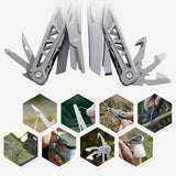 PERWIN Multitool, 17-in-1 Stainless Steel Multi Tool Pliers with Self-Locking, Pocket Knife, Nylon Sheath, Professional (EDC) Multi-Tool for Survival, Camping and Hunting, Hiking, Gifts for Men