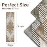 PADOOR 15PC Stair-Treads Non Slip, 3D Peel and Stick Stair Treads for Wooden Steps Indoor, Stair-Carpet Treads Washable Reusable Adhesive Stair-Runner Rugs for Kids and Dogs 8"x30" Brown