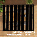 MIRADOR 80S Louvered Pergola 10' x 12', Modern Style with Adjustable Louvers and Integrated Drainage System for Deck Garden Yard, Easy Installation, Charcoal