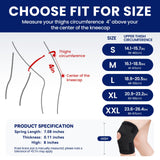 JOMVD Knee Brace for Meniscus Tear, Knee Pain, Adjustable Breathable Knee Support with Side Stabilizers for Knee Pain Arthritis Recovery Joint Support, Women and Men