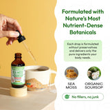 Soursop with Sea Moss Liquid Supplement – More Concentrated Than Sea Moss Gel – Easily Mix with Drinks – Soursop Bitters Liquid Drops for Hydration and Immune Support (Lemon Lime, 60mL)