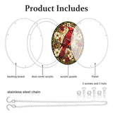 UNIQGIFTS Acrylic Puzzle Suncatcher, Northern Cardinal Sun Catchers Puzzle for Window Hanging, DIY Craft Puzzles for Adults, Ideal Gift for Women, Men, Wife, Mom, Home & Garden Decor, 8.2 in