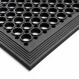 UNIMAT-Anti-Fatigue Outdoor Rubber Drainage with Non-Slip Backing Heavy Duty Mat for Restaurant Industrial Use-3'x 5' Black Mat-Ideal Bar Accessory