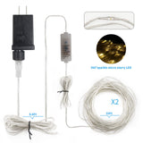 2 Pack Fairy String Lights Plug in Twinkle Lights with Remote for Bedroom