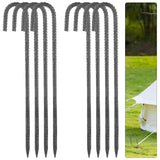 Alffun 16 Inch Rebar Stakes, 8 Pcs Metal Stakes for Ground