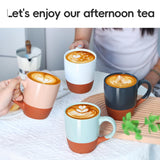 Smilatte 20 OZ Large Coffee Mug, Nice Ceramic Boss Tea Cup with Big Handle for Dad Men Women, Unique Style for Any Kitchen, White