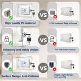 Gedreew Large Thermostat Lock Box Cover with Key, Clear Thermostat Cover with Lock Compatible With Honeywell Home Thermostat On Wall, AC Lock Box Cover with Key Fits Thermostats 5"H x 6" W or Smaller