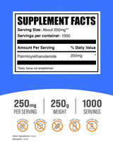 BulkSupplements.com Palmitoylethanolamide Powder - Pea Supplement, Palmitoylethanolamide 250mg - Immmune Support, Gluten Free, 250mg per Serving, 250g (8.8 oz) (Pack of 1)