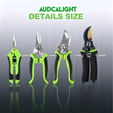 AUDCALIGHT 4-Pack Bypass Pruning Shears, Titanium Steel Blade,With Gardening Gloves,Shears Stainless, Ergonomic Hand Pruning Shears for Trees, Plants (Shears Gardening Tool Kit)