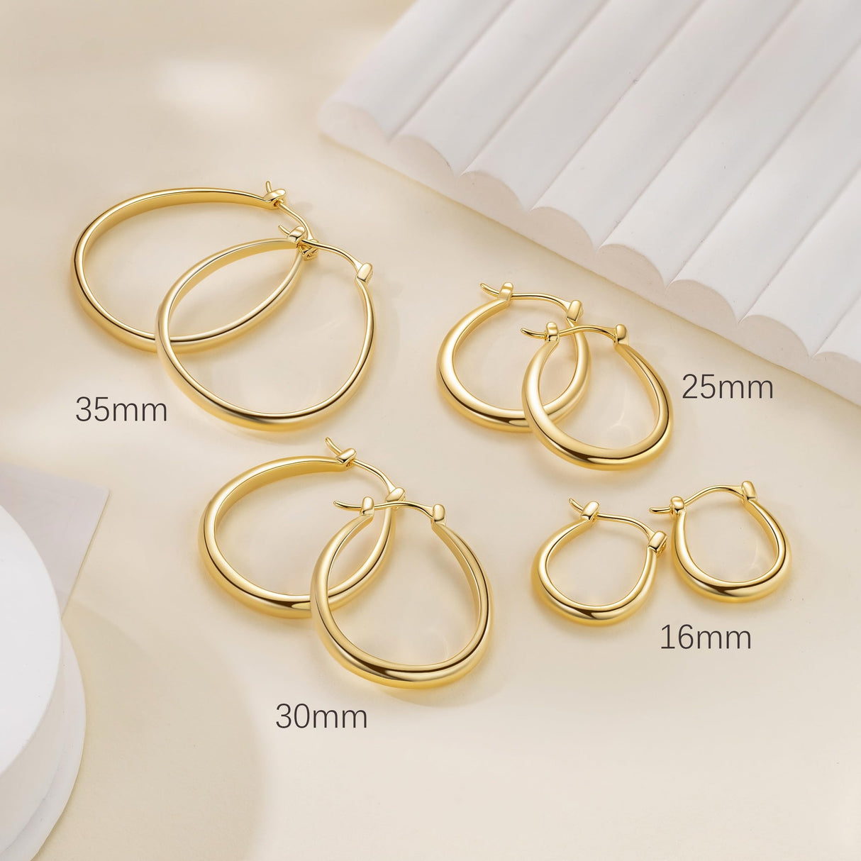 USESMTLE Gold Hoop Earrings for Women 14K Gold Hoop Earrings for Women
