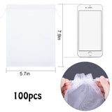 6x8 Inch 100 Pieces Organza Fruit Netting Bags - Fruit Protection Bags with Drawstring, Garden Plant Net Barrier Bag for Tomatoes, Grapes, Mangoes