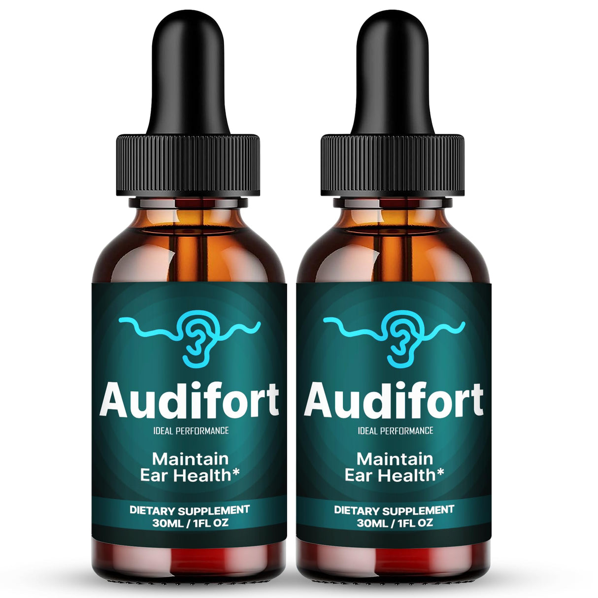 Audifort Tinnitus Drops, Official Audifort Tinnitus Relief for Ringing Ears, Advanced Ear Health Support Supplement Liquid Drops All Natural for Healthy Ringing Ear, Audi Fort Dropper Reviews (2 Pack)