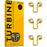 Rhinomed Turbine Nasal Dilator for Athletic Breathing - Medium 3pk - Adult Stocking Stuffers - Improves Airflow During Exercise - Nasal Dilators for Exercise - Internal Nasal Dilator - Lightweight