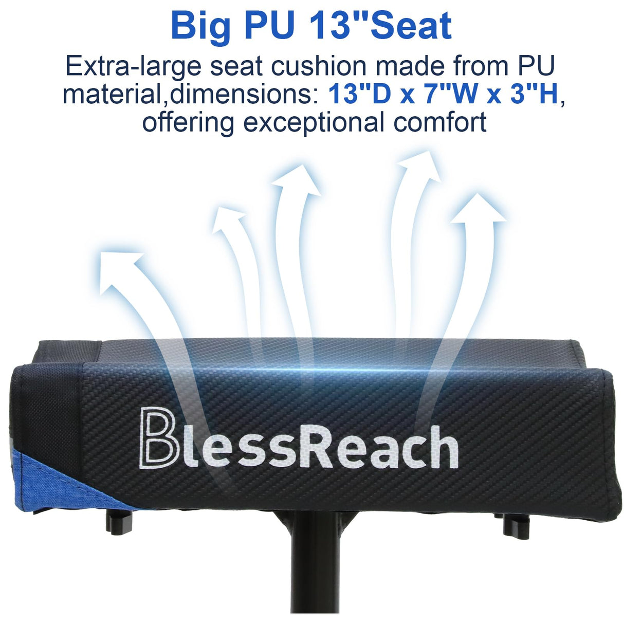 BlessReach Economy Knee Scooter Steerable Knee Walker for Foot Injuries Compact Crutches with Dual Rear on-Wheel Brake and Shock Absorption Under The Knee pad