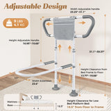 easymake Bed Rails for Elderly Adults Safety: Adjustable Bedside Assist Rails with Storage Pockets, Non-Slip Handles, Sensor Night Light, 400LB Gravity Capacity