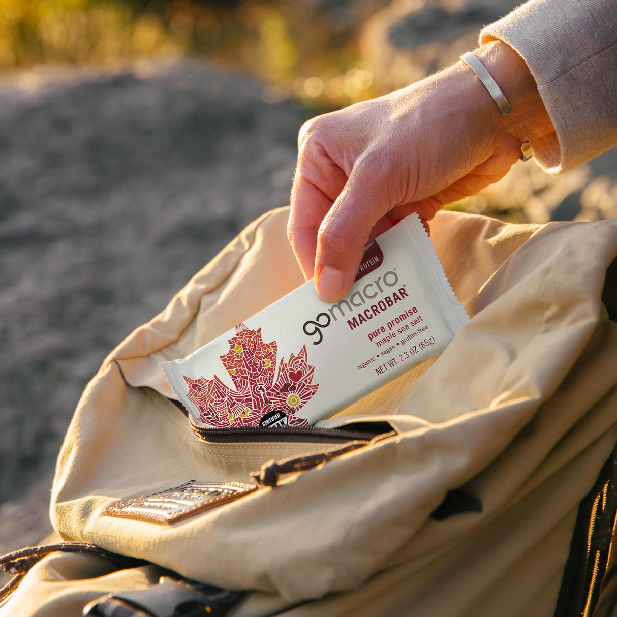 GoMacro MacroBar Organic Vegan Protein Bars - Maple Sea Salt (2.3 Ounce Bars, 12 Count)