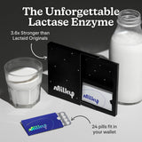 Milky Lactose Intolerance Pills - 10,800 FCC - Dairy Relief for Lactose Intolerance - Lactase Enzyme Tablets - Bloating & Gas Relief (48 Count Cosmic Black)