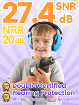 Dr.meter Noise Cancelling Headphones for Kids Adults 2 PACK, SNR27.4 Ear Protection Kids Ear Muffs, Adjustable Earmuffs for Monster Jams, Sensory Autism, Concerts, Fireworks
