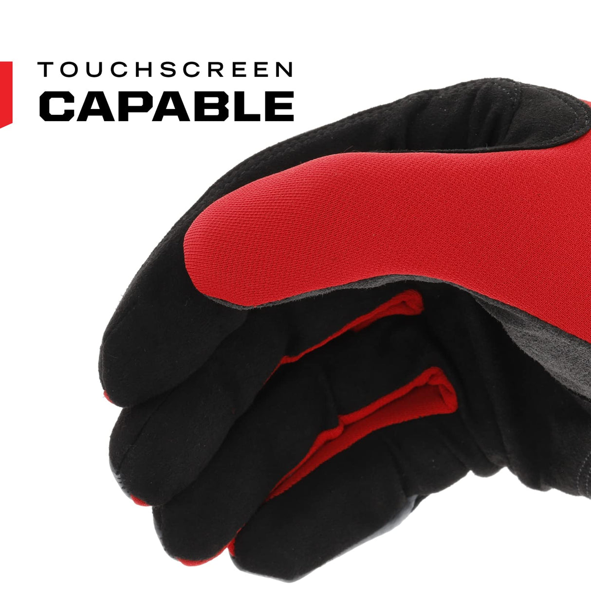 Mechanix Wear FastFit Work Gloves - Anti-Slip & Abrasion Resistant Heavy Duty Gloves - Touchscreen Compatible - Vibration Damping - Multipurpose Use - Medium - Red