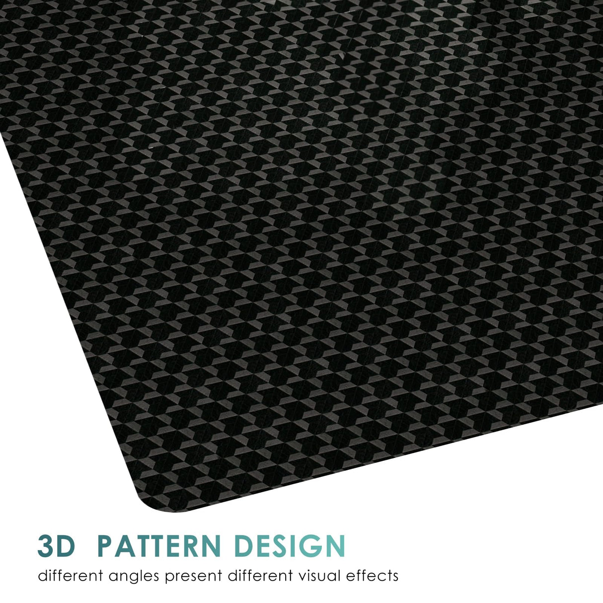 Vicwe Office Chair Mat for Hard Floor, 48""x36"" Anti-Slip PVC Computer Chair Mat for Gaming, Easy Glide for Chairs, Multi-Purpose Floor Protector Desk Chair Mat for Home Office, Black