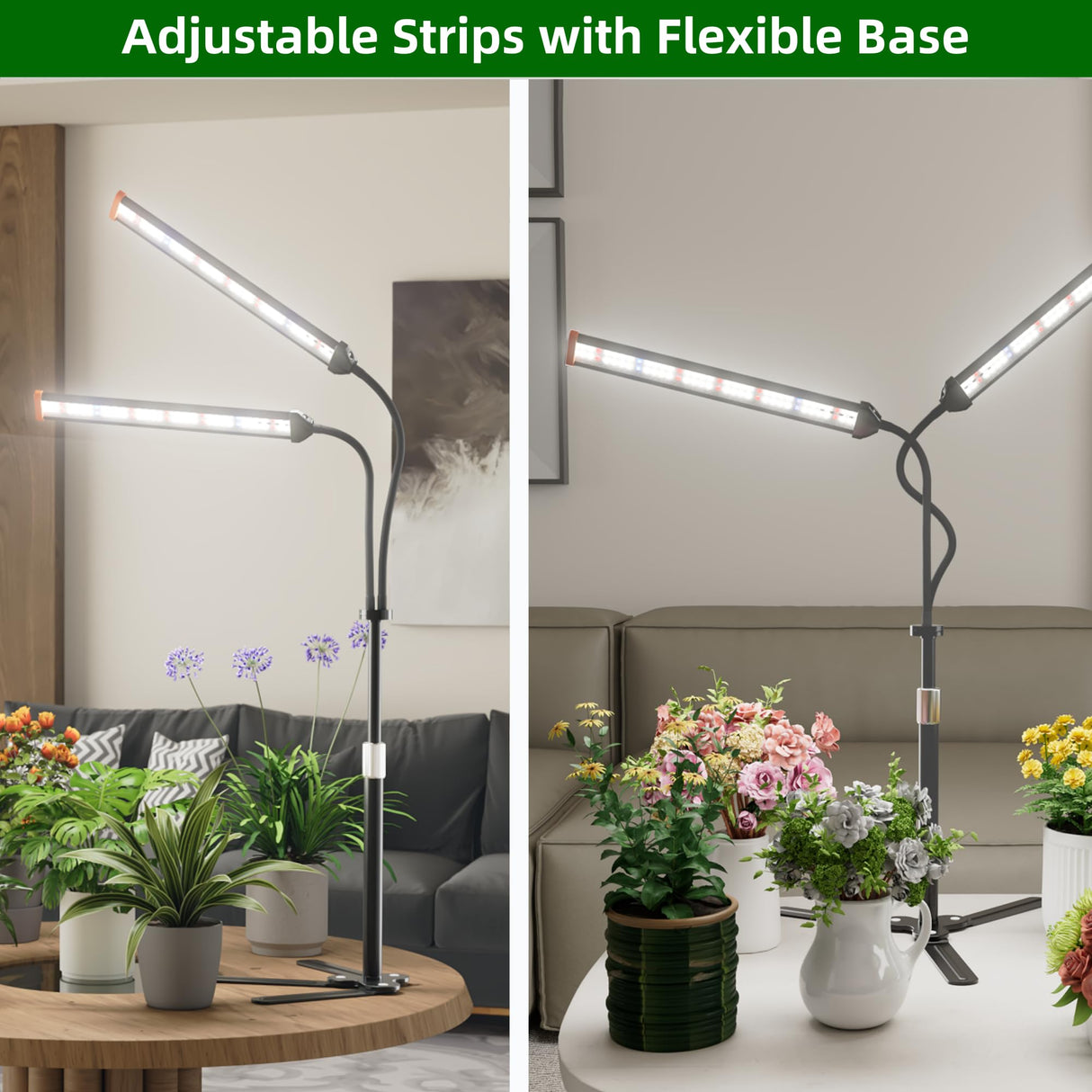 GooingTop Grow Light for Indoor Plants,Height 10-32'' with Dimming & Timer