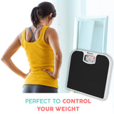 Adamson A21 Analog Scales for Body Weight - Up to 300 LB - New 2024 - Anti-Skid Rubber Surface + Large Numbers - Analog Bathroom Scale - Affordable - Durable with 20-Year Warranty - Black