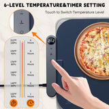 Homelove Warming Mat for Food - Electric Warming Tray with 6-Level Temperature and Hours Setting, Full Surface Graphene Heating, Waterproof Dishwasher-Friendly Food Warmer for Parties, Kitchen (Blue)