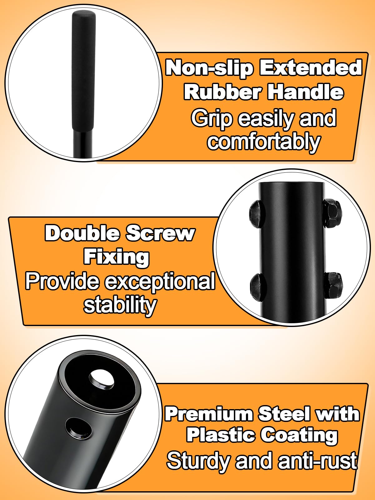 Upgraded 0.12 Psi Compaction Pressure Effortless Heavy-Duty 10"x10" Steel Tamper - Ergonomic Soil Tamper Tool with 48" Handle, Garden Landscaping Hand Tools for Ground & Gravel Leveling Dirt Compactor