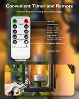 Homemory Rechargeable Tea Lights Flameless Candles with Remote Timer, Battery Operated LED Tealight Candles, USB Candles for Wedding Table Centerpiece Reception Banquet Christmas Halloween, 12-Pack