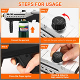 Gutenguy Powerful Propane Grill Torch Gun, Sous Vide Torch With Adjustable Flame, Flamethrower Gun Charcoal Lighter for BBQ, Campfire, Searing Steak, Cooking (Tank Not Included)