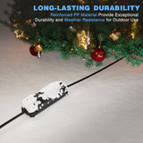 Flemoon [3 Pack] Outdoor Extension Cord Safety Cover with Waterproof Seal, Weatherproof Electrical Connection Box to Protect Outdoor Outlet, Plug, Socket, Christmas Holiday Decoration Light, Black