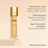 Isdinceutics Melaclear Advanced - Dark Spot Corrector for Face with Niacinamide 1.7 FL OZ (50 ml).
