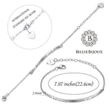 Billie Bijoux Graduation Gifts 925 Sterling Silver Women Engraved Inspirational Adjustable Bracelet “She Believed She Could So She Did” Friendship Gifts (A-silver)
