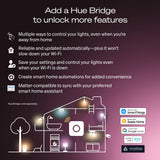 Philips Hue Smart LED A19 Bulb 2-Pack, White Ambiance, E26 Base, 9.5W, Full Spectrum Light 1000K-20000K, 1100 Lumens, Dimmable LED Bulbs, Works with Alexa, Google, and Apple Home