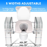 LimLuc Raised Toilet Seat with Handles, Width and Height Adjustable Commode Chair for Toilet with Arms and Widen Seat, Up to 400lbs, Raised Toilet Seat for Seniors, Handicap, Pregnant, Fits Any Toilet