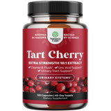 Advanced Tart Cherry Extract Capsules - Extra Strength 750mg Per Serving Equivalent Tart Cherry Capsules Uric Acid Cleanse and Joint Support Supplement - Muscle Recovery Supplement 120 Count