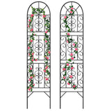 Shomextol 2 Pcs 60" H X 11.8" W Trellis for Climbing Plants Outdoor, Small Metal Garden Trellis for Outside, Sturdy Support Garden Plant Trellis Arch for Rose Cucumber Flower Vine Decor