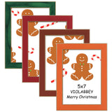 VIOLABBEY 5x7 picture frame set of 4, Modern photo frame with HD Real Glass, Family Friends Gift for Halloween and Christmas, Wall Mounted or Tabletop Display