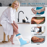 Waterproof Foot Cast Cover for Shower Adults with New Upgraded Non-Slip Padding Bottom, Reusable Ankle Cast Protector for Foot Surgery to Keep Wound & Bandages Dry