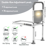 Bed Rails for Elderly Adults Safety: with Motion Sensor Light & Storage Bag -Adjustable Bed Assist Rail for Seniors - Side Bed Rail Handle Support Bar Guard Rails - Fit King Queen Full Twin Bed