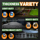 RAINDEWAY 10x12 Feet Tarps Heavy Duty Waterproof,10Mil Thick Multipurpose Poly Tarp Cover with Metal Grommets and Reinforced Edges,Silver/Brown Tarp
