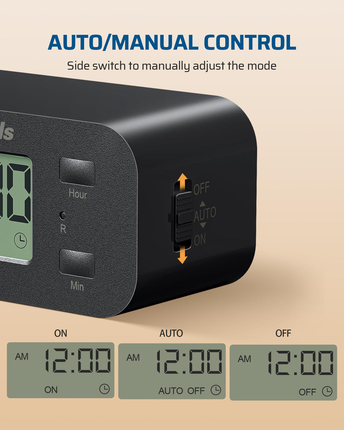 DEWENWILS Indoor 24 Hour Programmable Digital Timer Outlet, 1 Outlet,2 Pack