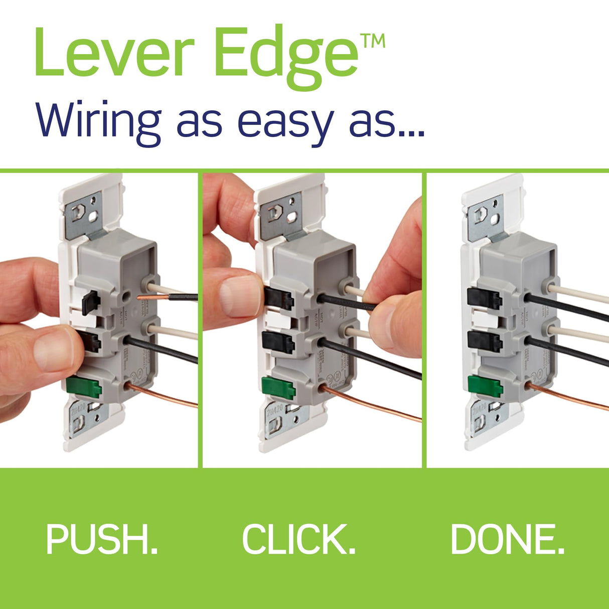 Leviton Lever Edge 15 Amp Tamper-Resistant Duplex Wall Outlet, 10-Pack, E5325-MW, White