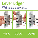 Leviton Lever Edge 15 Amp Tamper-Resistant Duplex Wall Outlet, 10-Pack, E5325-MW, White