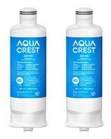 AQUA CREST DA97-17376B Replacement for Samsung® DA97-08006C, HAF-QIN/EXP, RS27T5200SR, RF28T5001SR, RF24R7201SR, RF28R6201SR, AQF-FF45, Refrigerator Water Filter (Pack of 2)