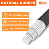 Joneaz 8 Pcs 48" Adjustable Bungee Cords with Hooks, Heavy Duty UV Resistant Shock Straps with Carabiner Clips