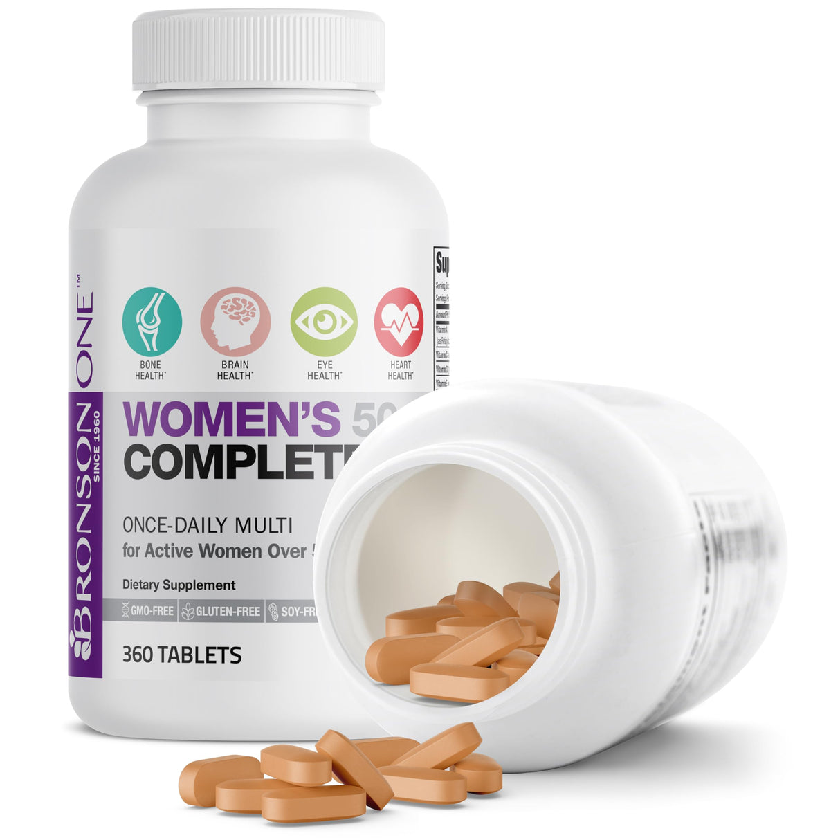 Bronson ONE Daily Women’s 50+ Complete Multivitamin Multimineral, 360 Tablets