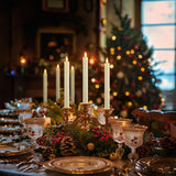 Homemory Rechargeable Flameless Taper Candles, Real Waxy LED Candlesticks Flickering, Battery Operated Candles with Remote Timer, 9.6 Inches for Home Wedding Christmas Decor, 6 Pcs, Ivory