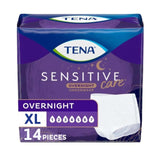 TENA Sensitive Care Overnight Incontinence Underwear for Women, Bladder Control, Postpartum, XL, 14 Count (Waist size 39in-52in)